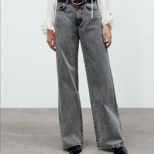 Zara high rise wide leg jeans, size 38/6